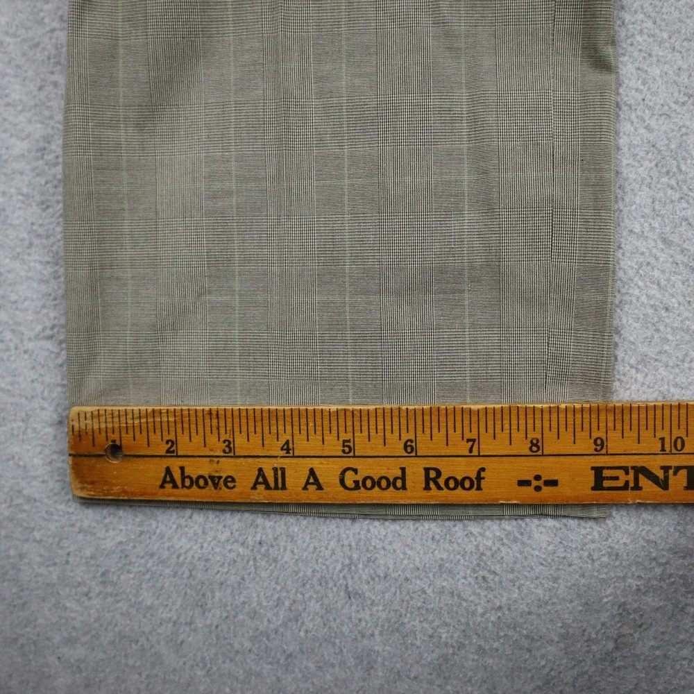 Banana Republic Pants Mens 34 Classic Fit Glen Plaid Tan Khaki Dress Trousers